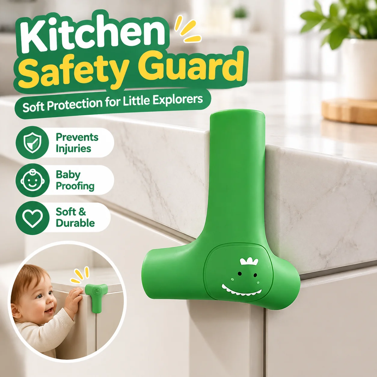 Silicone Range Hood Corner Guards Transparent Soft Edge Bumpers for Baby Proofing Kitchen Cabinets Table Furniture