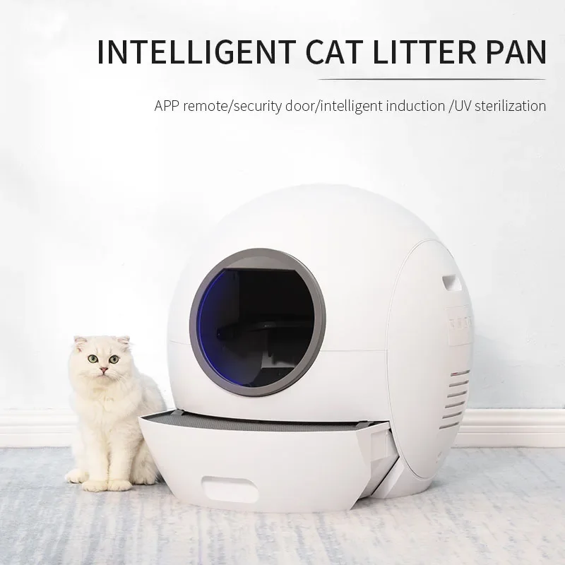 Wholesale Luxury Big Cat Litter Box Toilet Enclosed Smart Self Cleaning Automatic Cat Litter Box