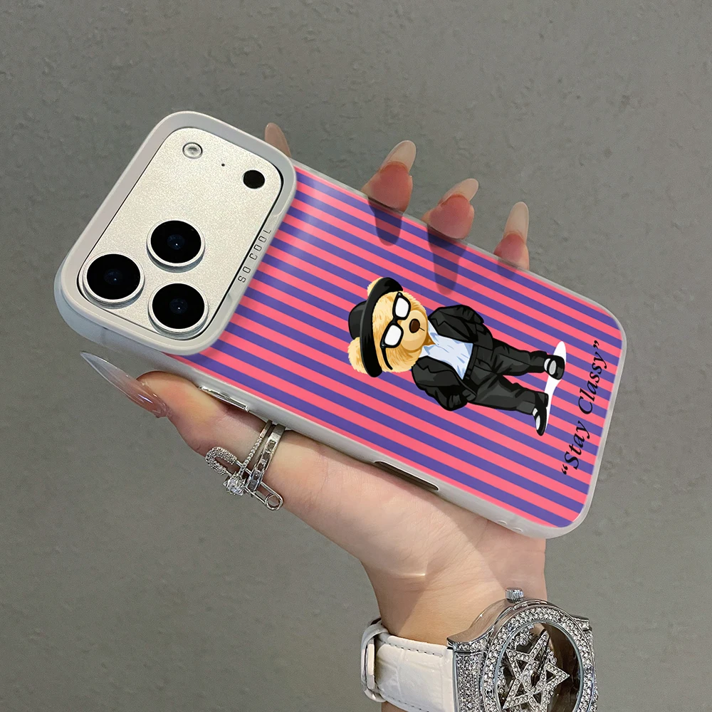 Für Samsung Galaxy S21 S26 S25 S24 S23 S22 Ultra Plus FE Hülle Gestreiftes Niedliches Bärenmuster Cover Für A16 A15 A36 A54 A55 A56 Funda – Detail 16