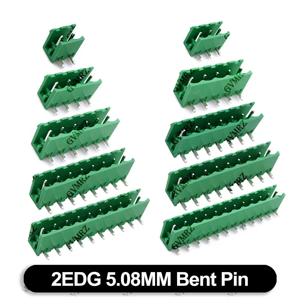 5PCS 2 3 4 5 6  KF2EDG 5.08mm Opening PCB Plug-in Terminal Block 9 10 12 PIN Male Header Wire Connector 2EDG Plug-in 7 8