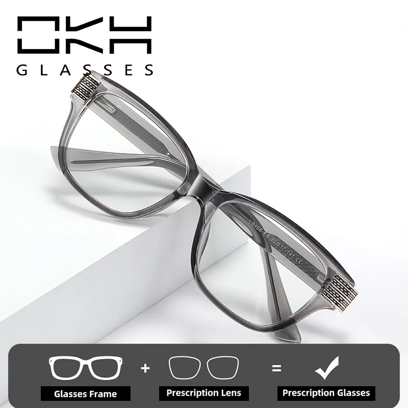 

OKH индивидуальные очки для близорукости в толстой оправе, европейские и американские женские и мужские очки с защитой от синего света, очки по рецепту для чтения