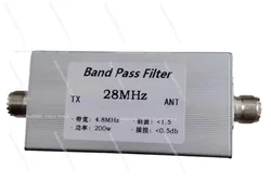 HF 28MHz High Isolation, Bandpass, Filter M Female, Narrowband BPF 10m Band