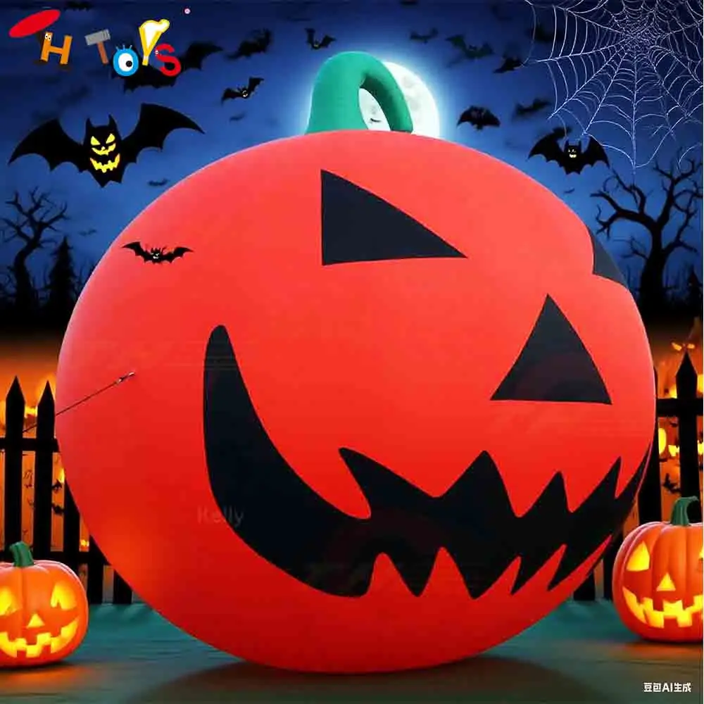 

Готовый к отправке гигантский надувной воздушный шар в виде тыквы для украшения двора, надувная мультяшная модель на Хэллоуин для рекламы