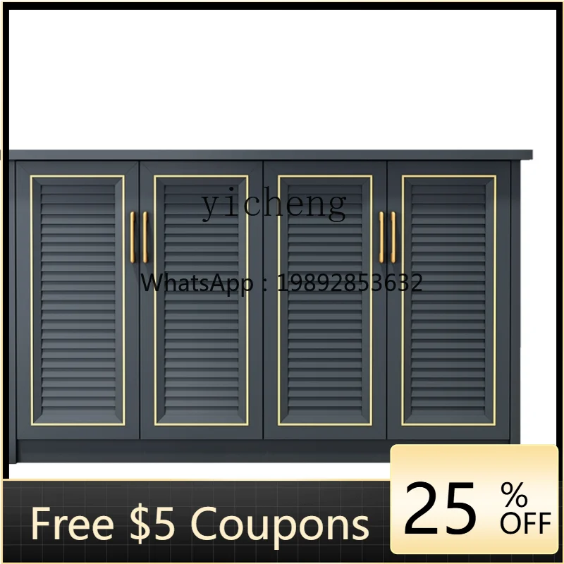 ZC Aluminum Alloy Outdoor Storage Cabinet Balcony Lobby Locker Outdoor Sun Protection Rust Proof Rain Proof Tool Cabinet