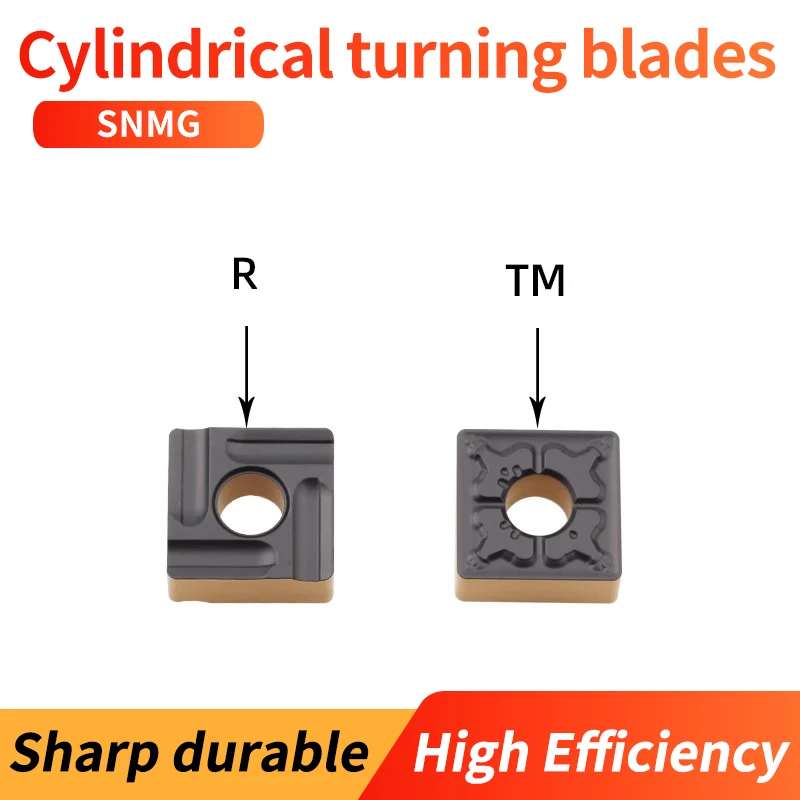 

VOKET Cylindrical turning blade SNMG120408-TM LF9218 modulation 08R-S forward and reverse cutter