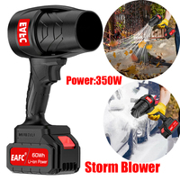 EAFC Turbo Fan Violent Air Gun Thrust Stepless Speed High Power Turbofan Leaf Blower Handheld Jet Fan With 21V Battery