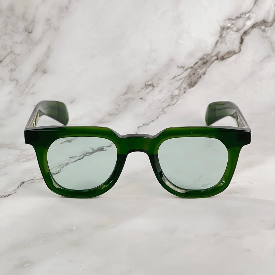 Oval Sunglasses Men's Fashion Acetate Japan Handcrafted Designer Classical Eyewear with Case