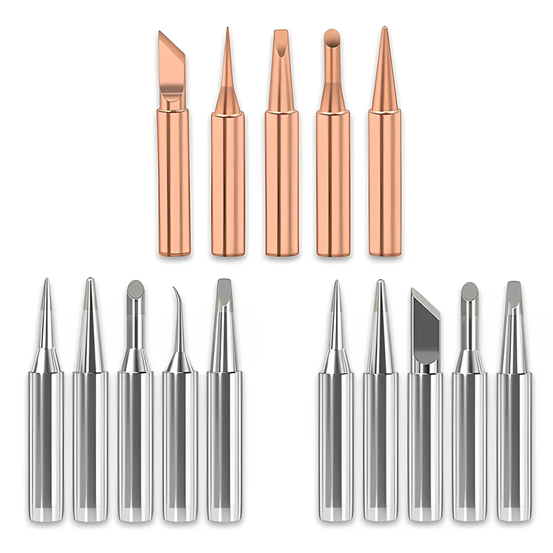 

5Pcs Soldering Iron Tips Set Inside Hot Pure Copper Tips Electric Soldering Iron Head For Welding Accessories I+B+K+2.4D+3C