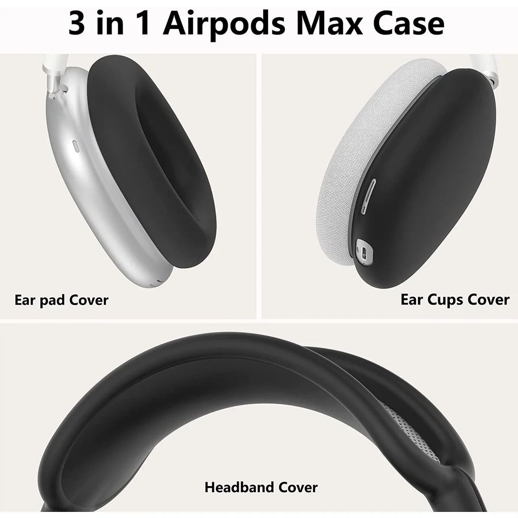 For Airpods Max Earphone Case Soft Silicone Protective Cover For Apple Airpods Max Anti scratch Headphone Accessories Case