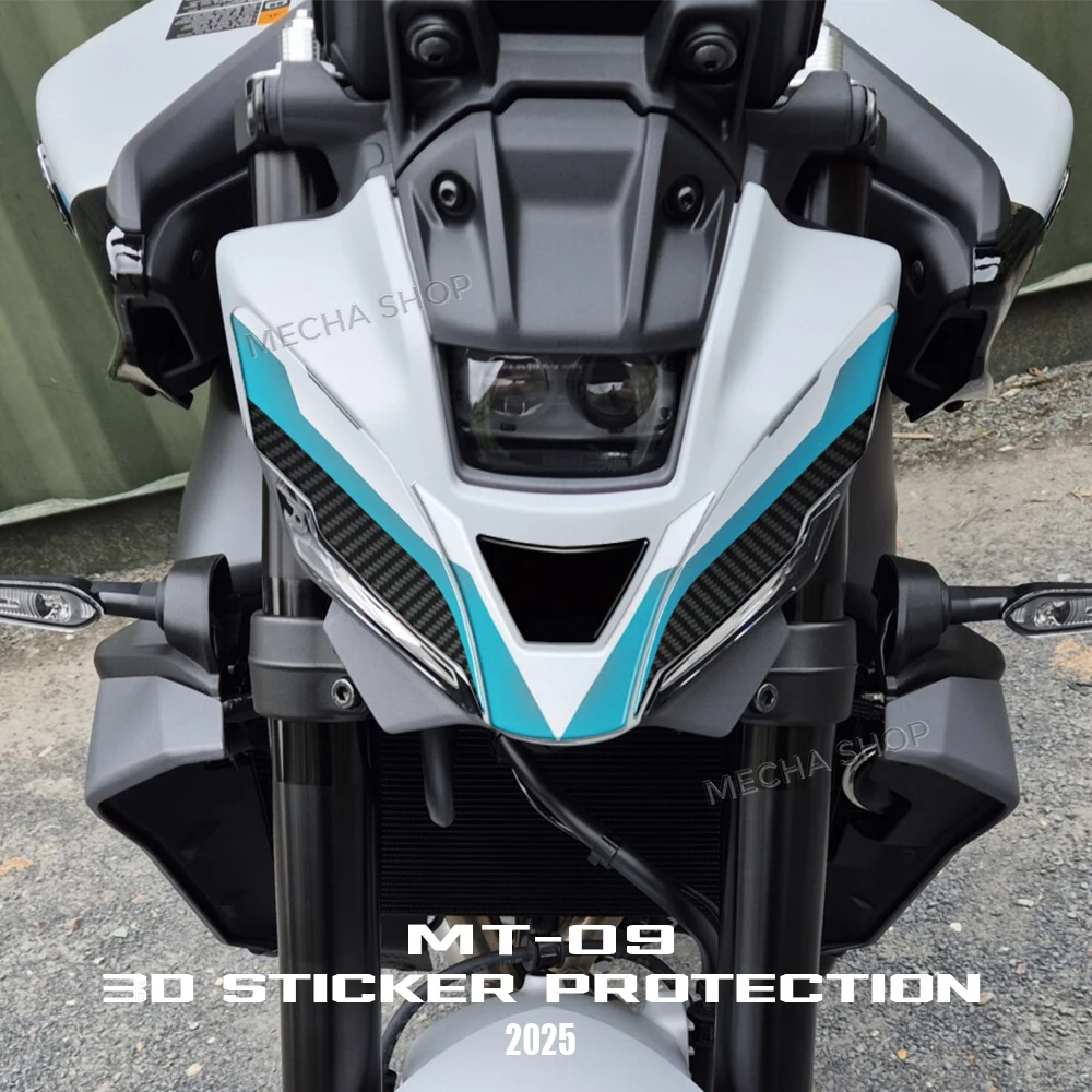 MT09 2025 Accessories Motorcycle 3D Epoxy Resin Sticker Protection Kit Tank Pad Decals For MT-09 MT 09 Ice Storm