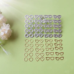 New 4 types of 20 2cm wide glasses cutting dies scrapbook decoration embossed photo album decoration card making DIY crafts