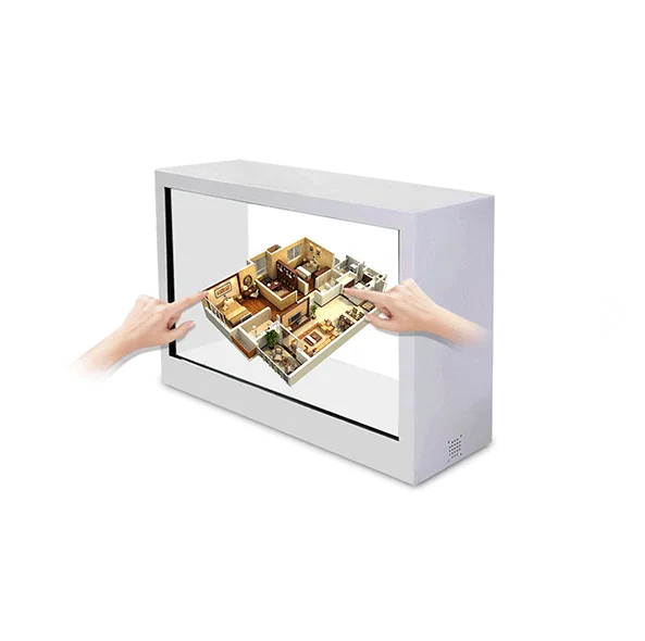 43 inch transparent holographic 3d display box high definition touch screen advertising media player