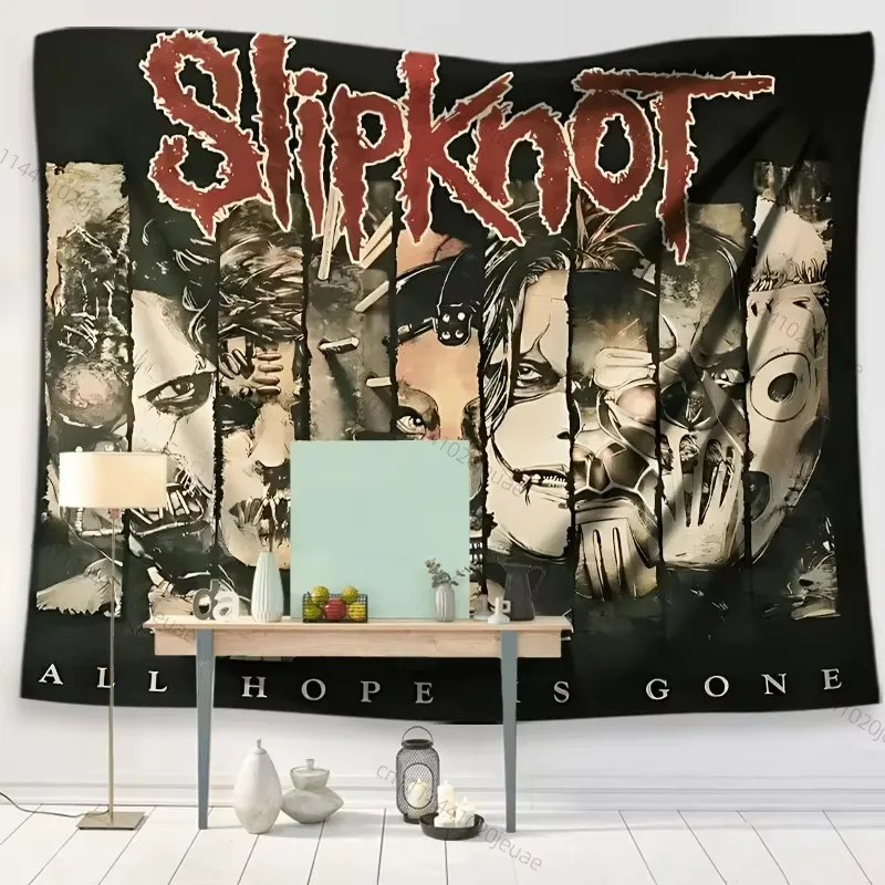 Poster Flags Slipknot All Hope Is Gone Band Print Tapestry, Heavy Metal Music Wall Hanging Decor Gift for Rock Fans
