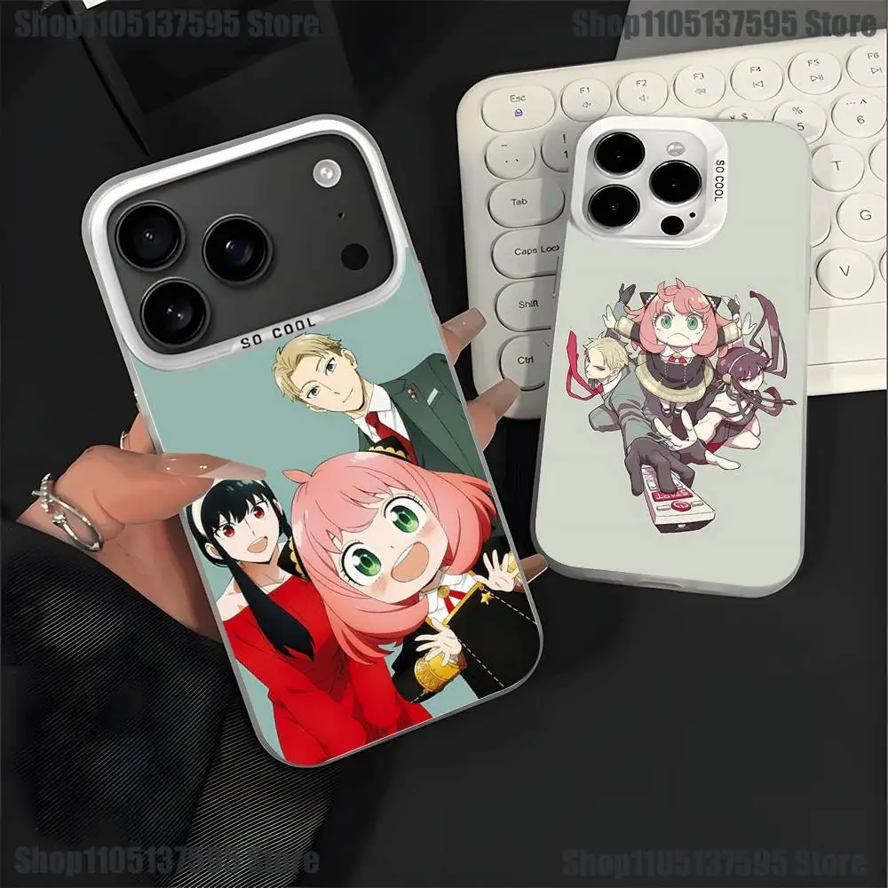 Funda de teléfono Spy X Family Bond Yor Anya para iPhone 17,16,15,14,13,12,11,Pro,XS,Max,Plus,Mini,SE4,E, funda blanca mate a prueba de golpes