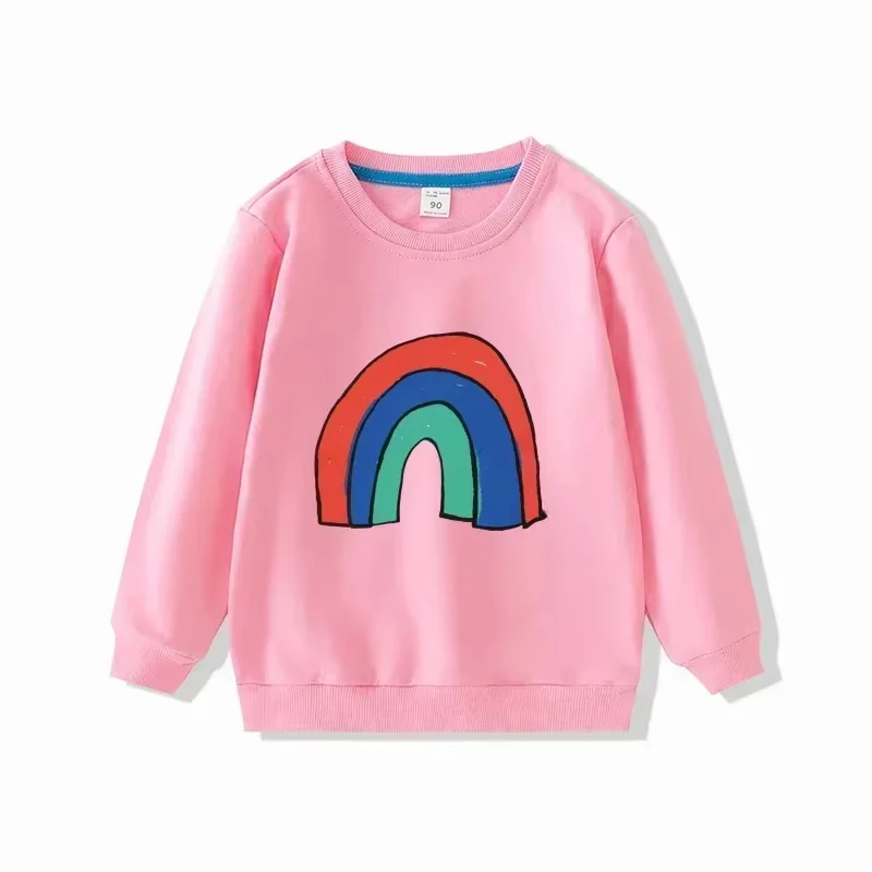 Boys Girls Sweatshrits 2024 Fashion Tops for Kids Long Sleeve Children Pullovers Cartoon Print Toddler Outerwear Baby Outfits