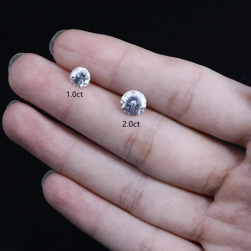 MOJY 100% Genuine 0.5-3 Carat D General Cut Moissanite Loose Stone for DIY Jewelry Rings Moissanite Gems Passed Diamond Tester