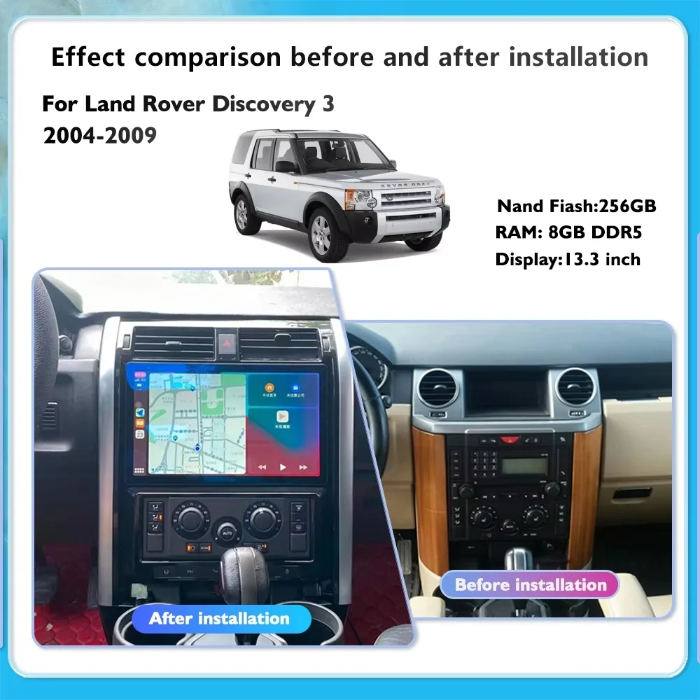 Android audio For Land Rover Discovery3 2004-2009 multimedia player Android car Wireless carplay intelligent systems Navigation