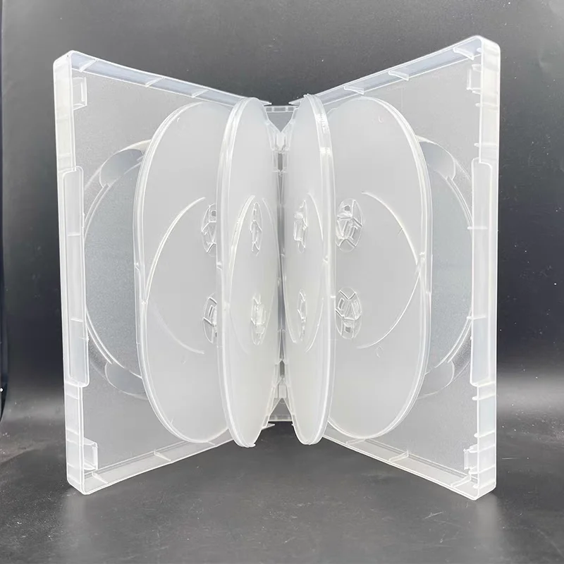 

CD Case DVD BDR Disc Box White Plastic For 10 Discs 5Pcs/Pack