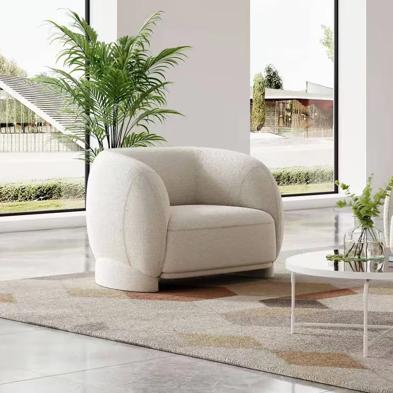 High rebound sitting single seat small sofa designer balcony milk tea shop cafe sofa chair reception