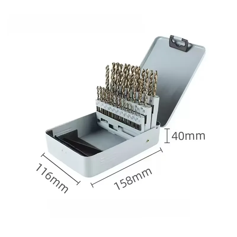 51 Pack Micro Cobalt Drill Bit Set, Straight Shank HSS-Co Bits for Copper, Cast Iron & Aluminum DIY Machining with Case