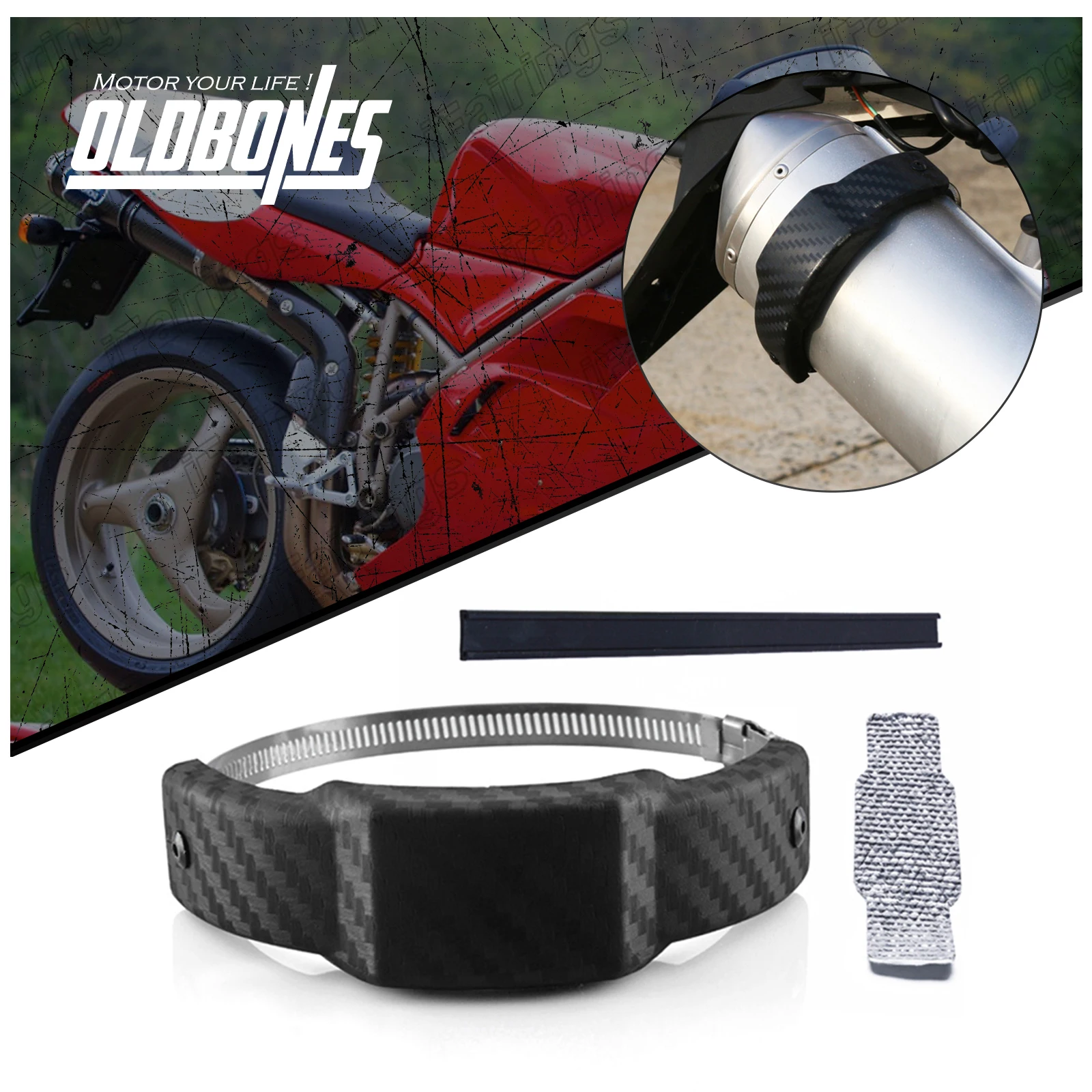 100MM-140MM Universal Motorcycle Round or Hexagon Exhaust Frame Sliders Protector Crash Cover For Ducati For BMW For KAWASAKI