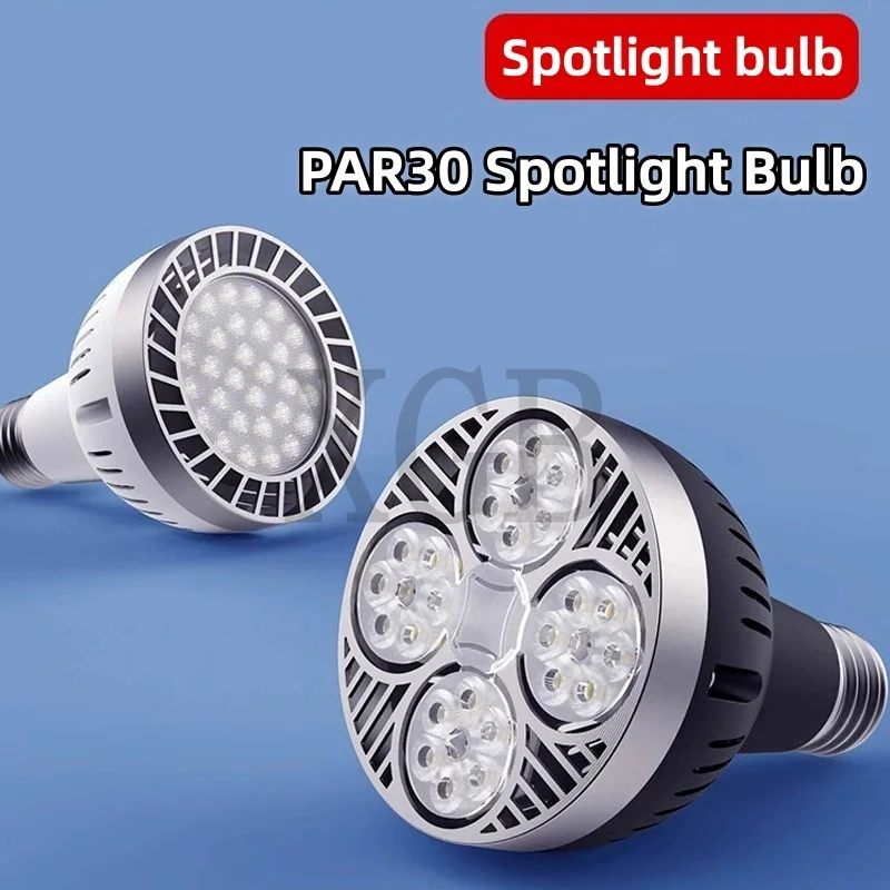 

220 В E27 PAR30 Светодиодная лампа 35 Вт Ультраяркая светодиодная лампа Lampara Встроенный вентилятор охлаждения для трекового освещения Точечный светильник