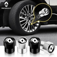 New 4Pcs Car Wheel Tire Valve Caps Air Stem Covers Accessories For Renault RS Megane 2 3 Twingo Clio Talisman Captur Trafic Kwid
