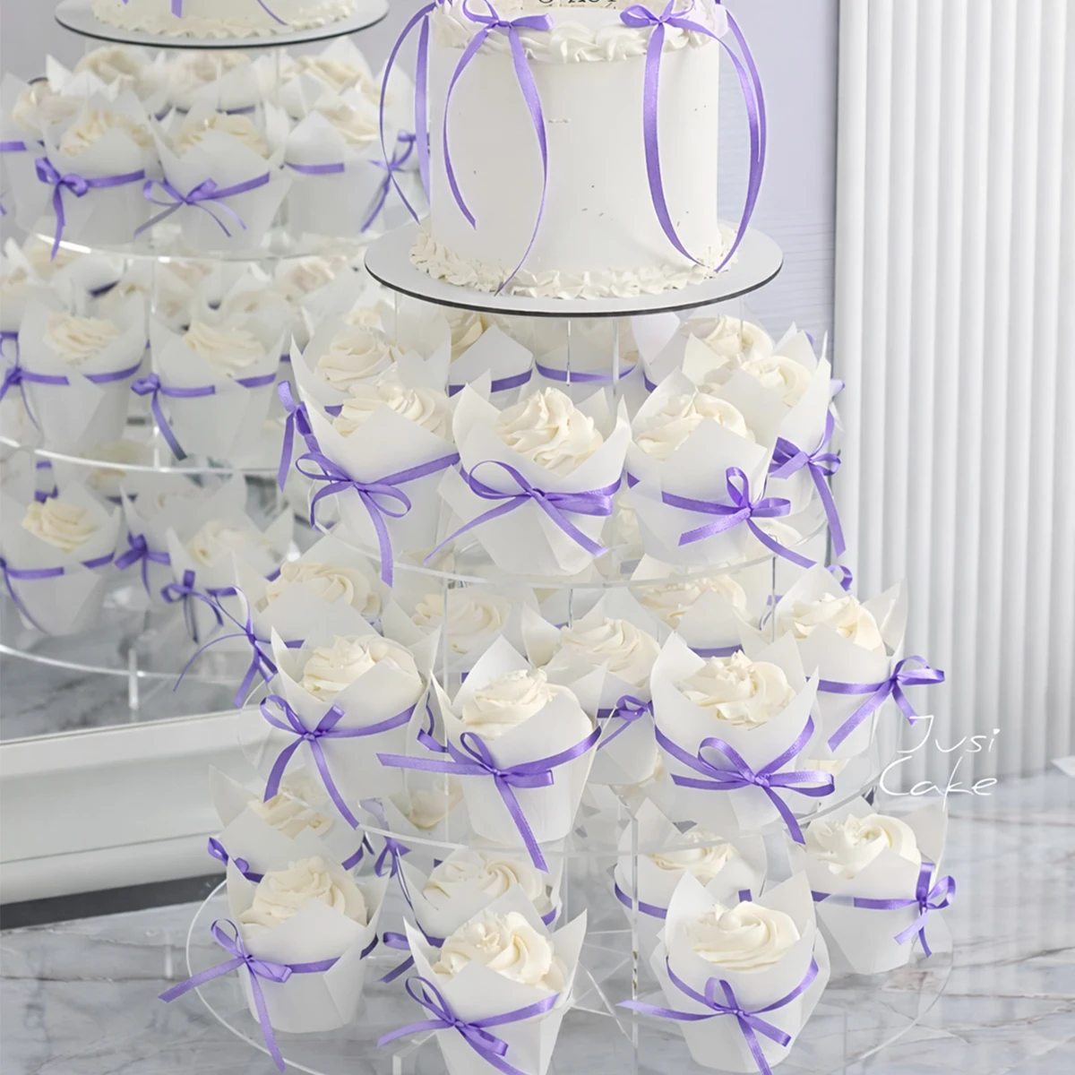 Purple Bow Cake Ribbon Happy Birthday Party Decorations  Favor Desserts Cake Decor Wedding Baby Shower Party Supplies
