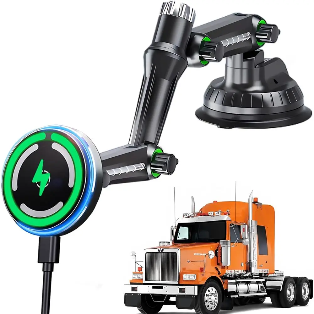 

10-дюймовое крепление для беспроводной зарядки Qi2 15W для автомобилей, пикапов и грузовиков