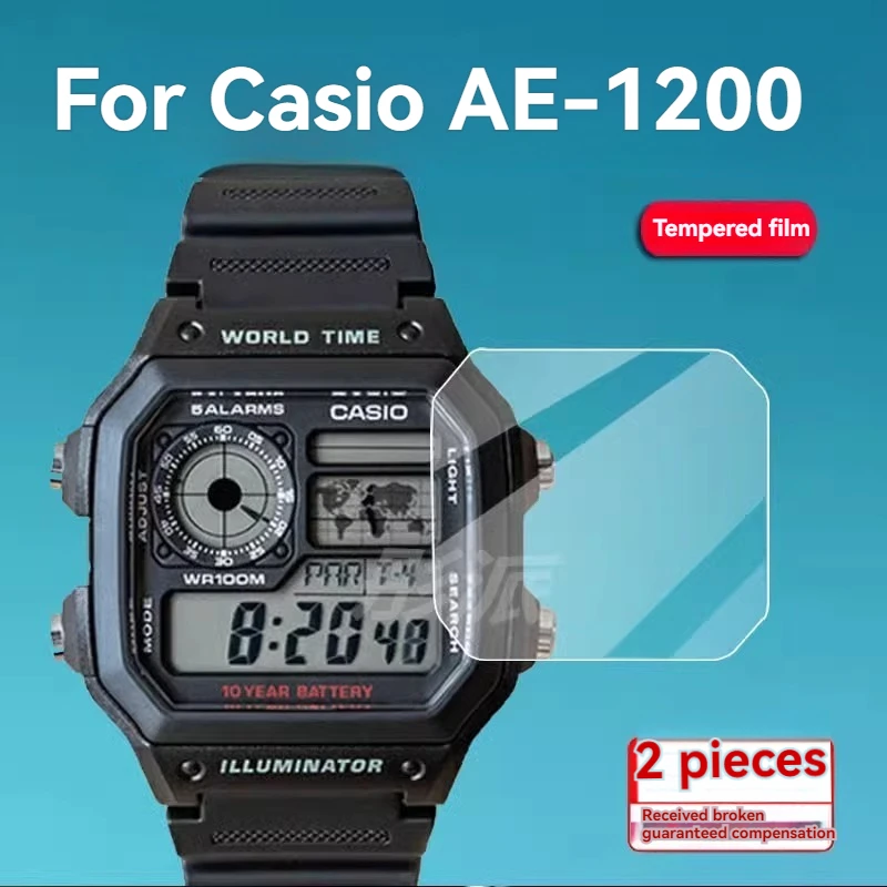 For Casio AE1200 AE-1200 AE-1200WH Full Screen H-D Film AE-1300 Anti Scratch Wear Resistant Transparent Protective Watch Film