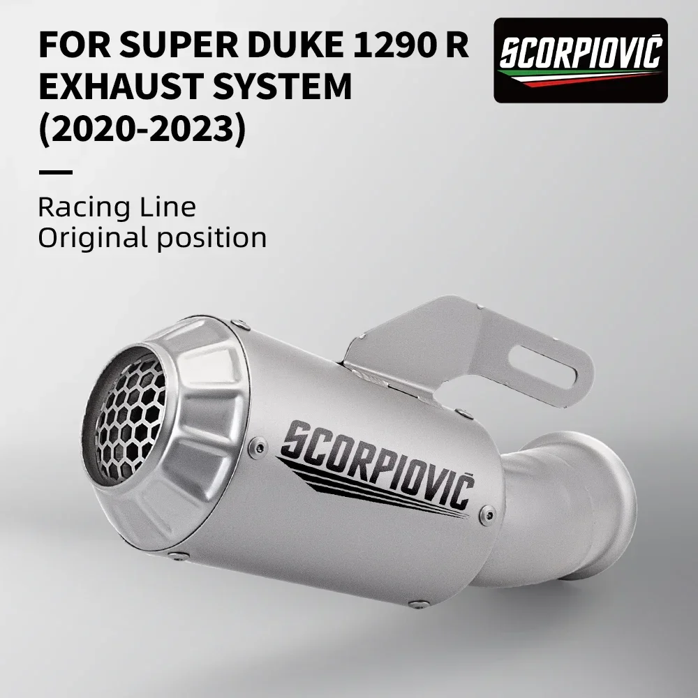 For SUPER DUKE 1290 R Motorcycle Exhaust Pipe Lossless Installation Tail End Muffler Link Pipe Escape Refit Exhaust Upgrade Kit