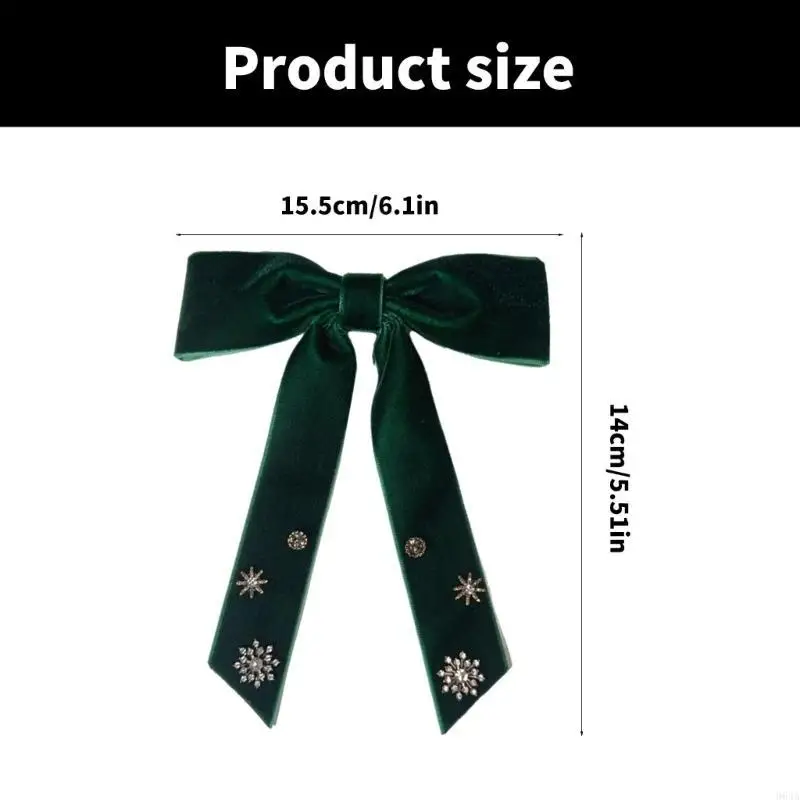 

Модные женские бархаты с луками галстук с со стразами снежинки для рождественской предварительно привязанной бабочки булавки