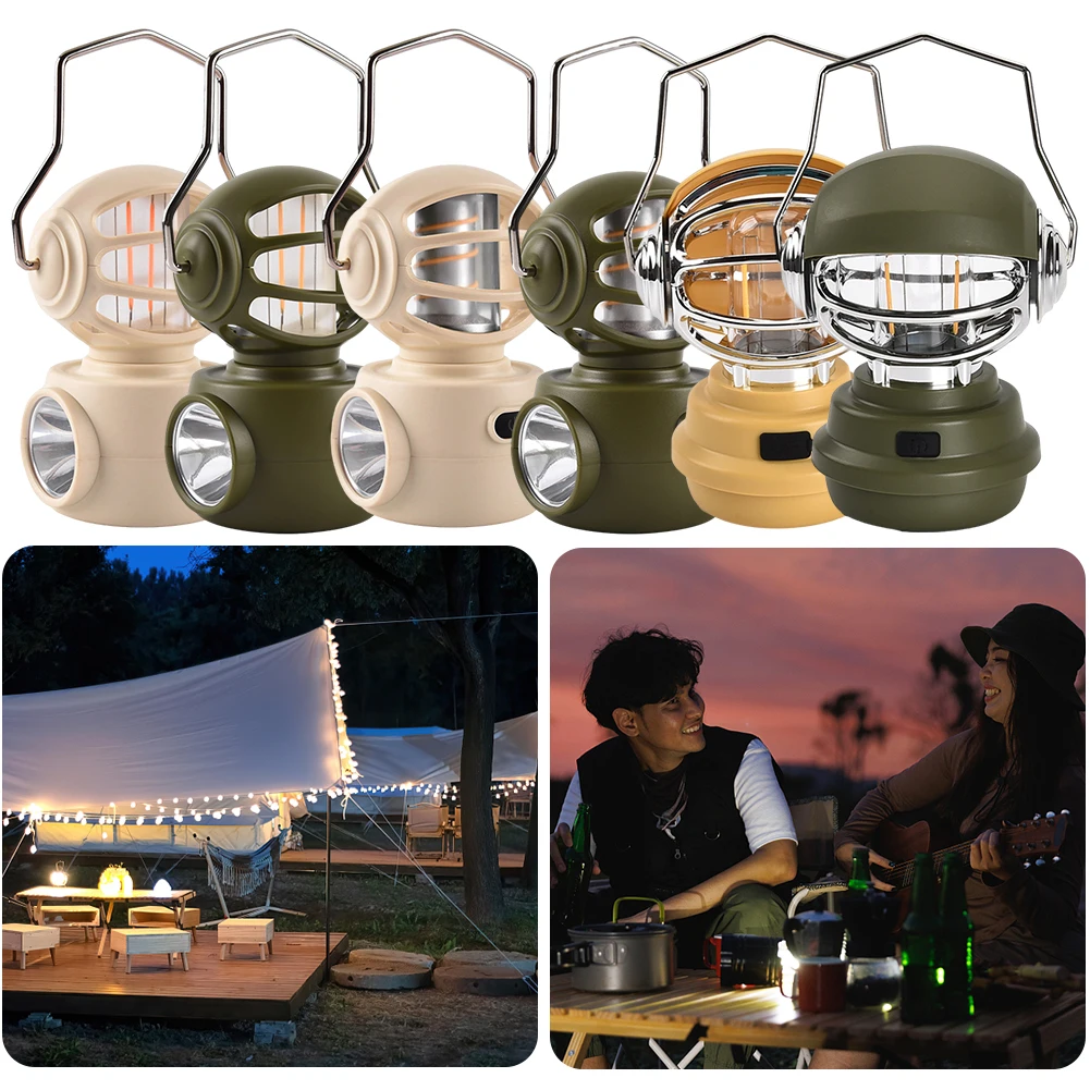 Robot-Shaped Emergency Light Waterproof USB Rechargeable Portable Hanging Tent Light Emergency Lantern Outdoor Camping Equipment