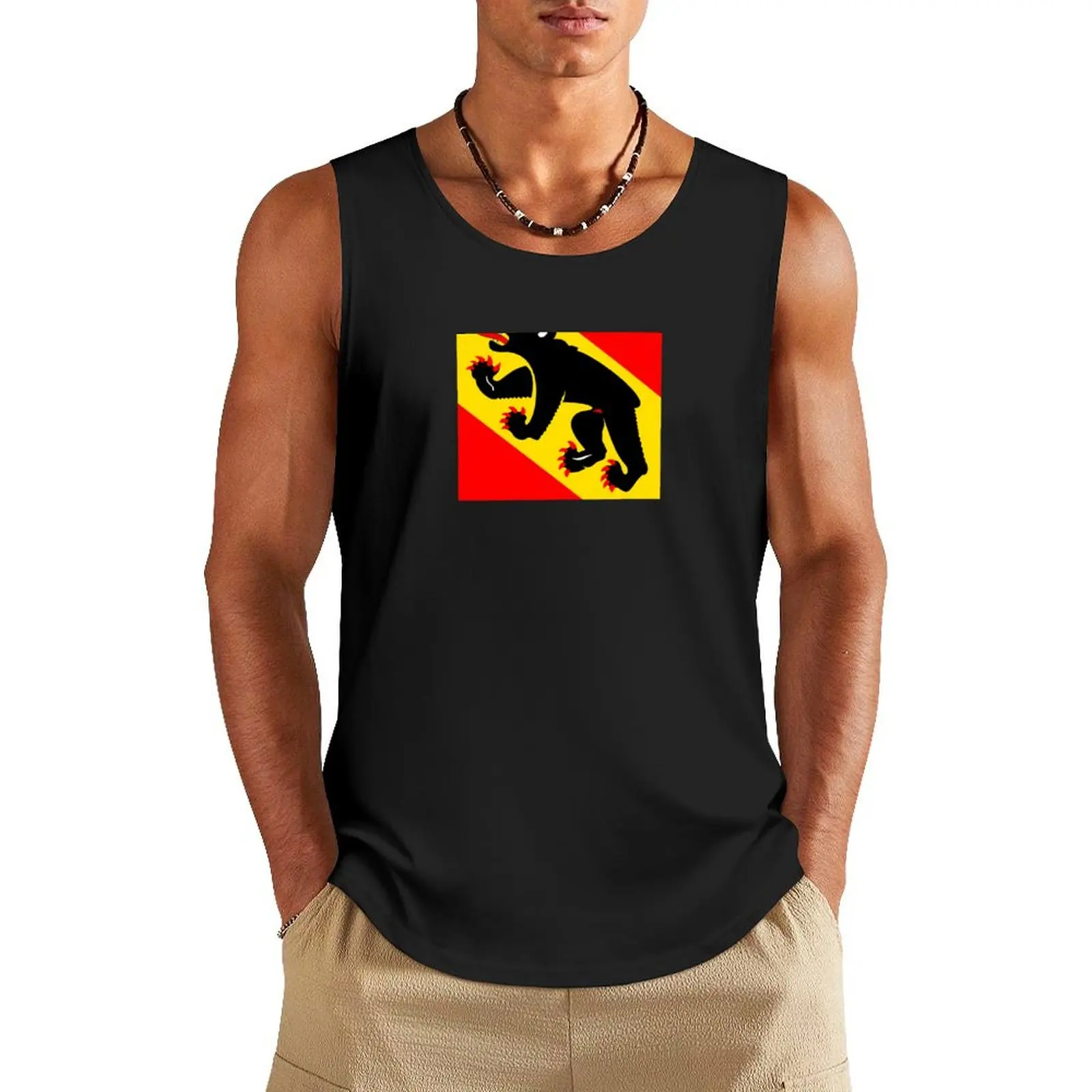 Flag of Bern Canton Tank Top clothing men Men's vest