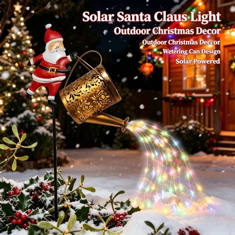Outdoor Ground Kettle Lamp Solar Plug in Christmas Patio Waterproof Garden Yard Terrace Festive Holiday Atmosphere Light