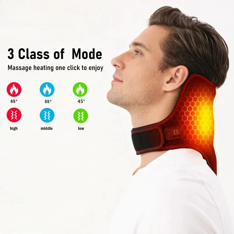 Heating Massage Neck Brace Self-heating Belt Wrap Cervical Protector Magnetic Therapy Support Wrap Band Pain Relief Health Care
