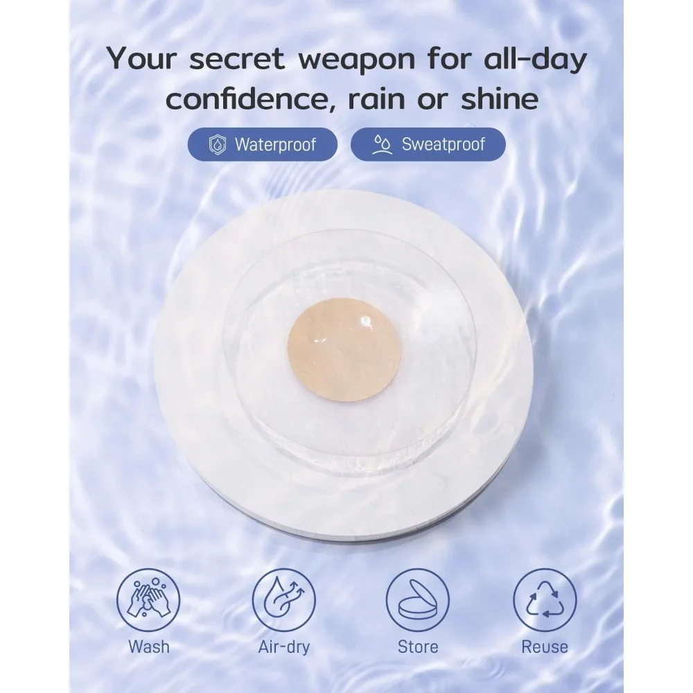 Przezroczyste nakładki na sutki Niidor dla kobiet, bezszwowe silikonowe plasterki na sutki, wielokrotnego użytku, ulepszone płatki na piersi 2025