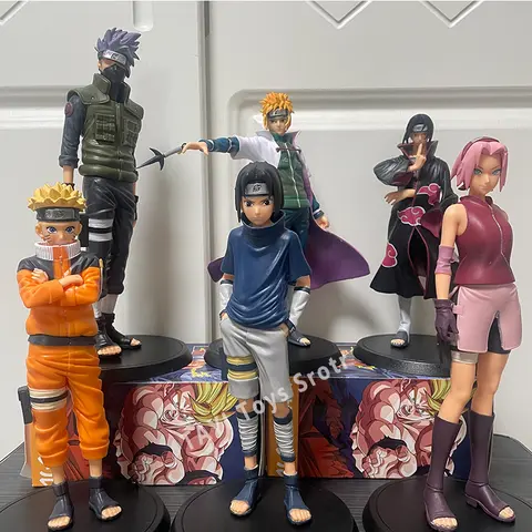 Figura de acción de Naruto Shippuden, modelo de Uchiha Itachi Sasuke Pain Kakashi, decoraciones de muñecos de PVC, juguete de regalo