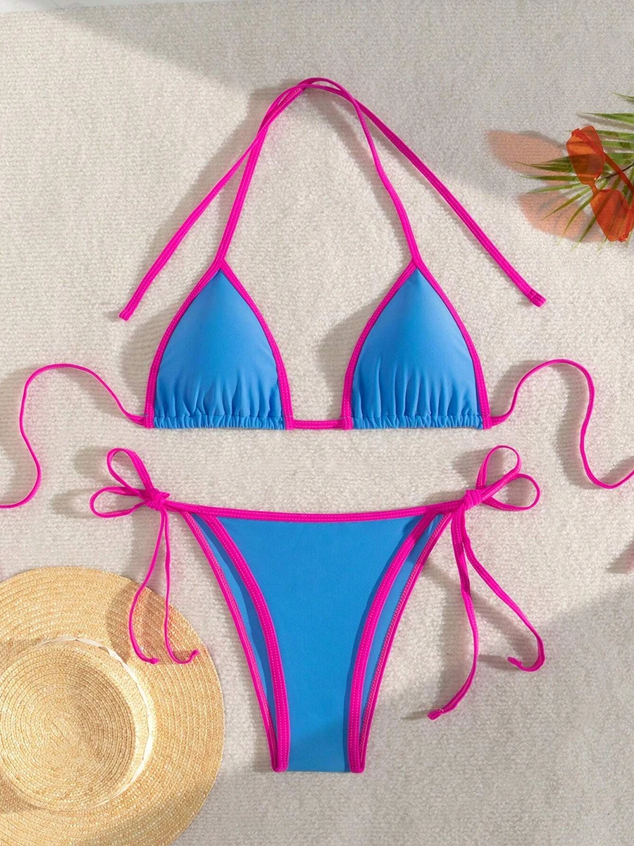 Sexy Micro Bikini 2025 Trend Women Swimsuit Female Swimwear Thong Bikinis Set Two-piece Beachwear Brazilian Halter Bathing Suit