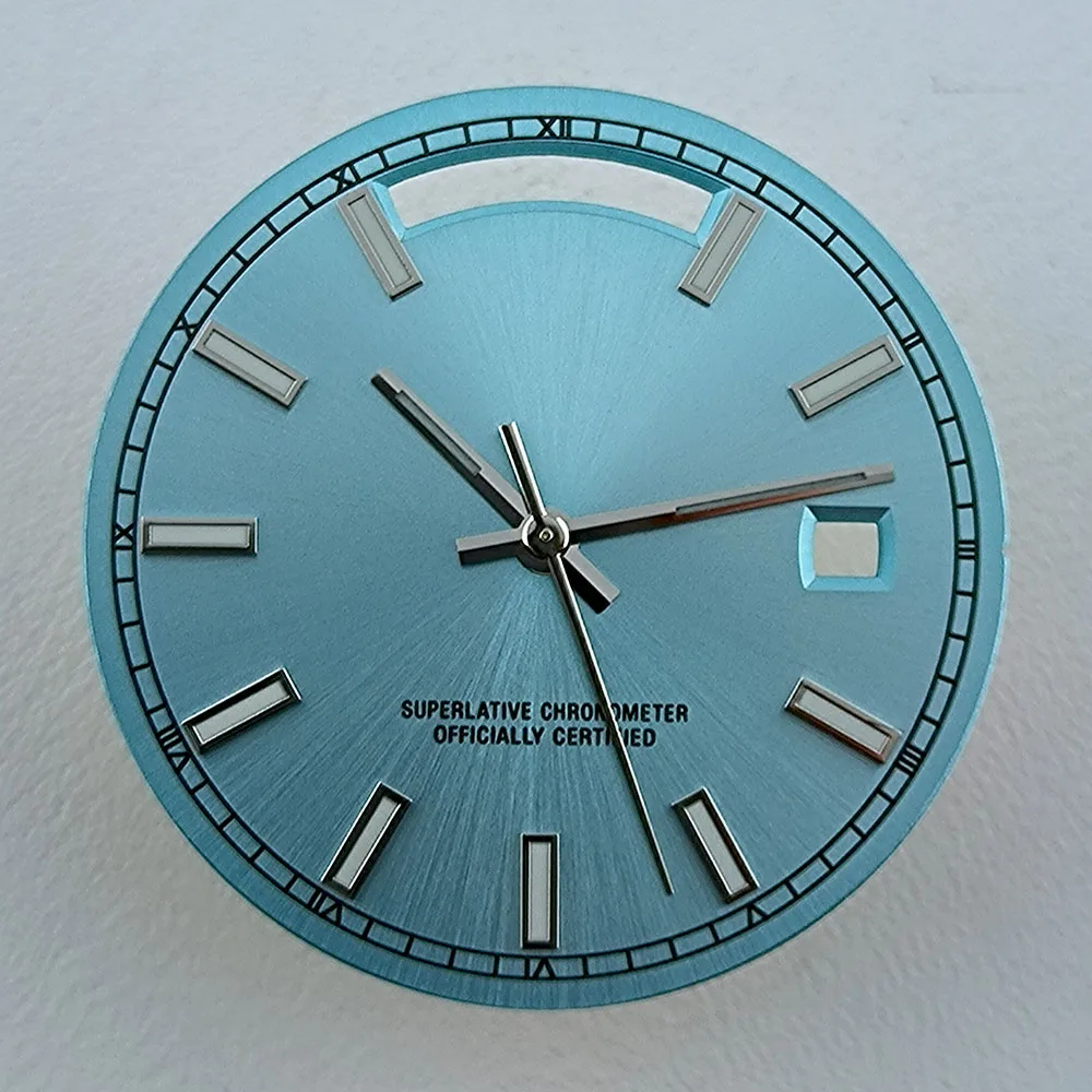 ساعة Miyota الطلب الهاتفي 31 ، بشعار مخصص ، قرص أخضر مضيء ، قرص اتصال هاتفي ، ملحقات ساعة حركة Miyota