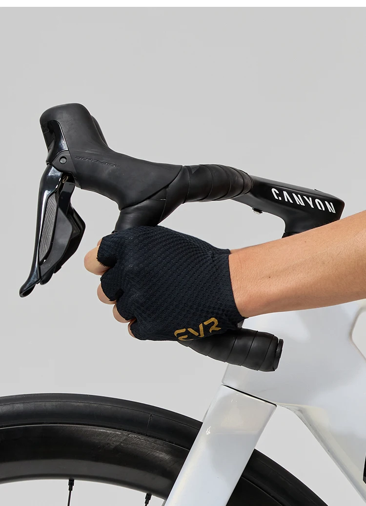 EVR Fahrradhandschuhe für Herren und Damen, halbfingerige Fahrradhandschuhe mit rutschfester Handflächenpolsterung, atmungsaktive MTB- und Rennradhandschuhe, Fahrradzubehör. – Detail 11