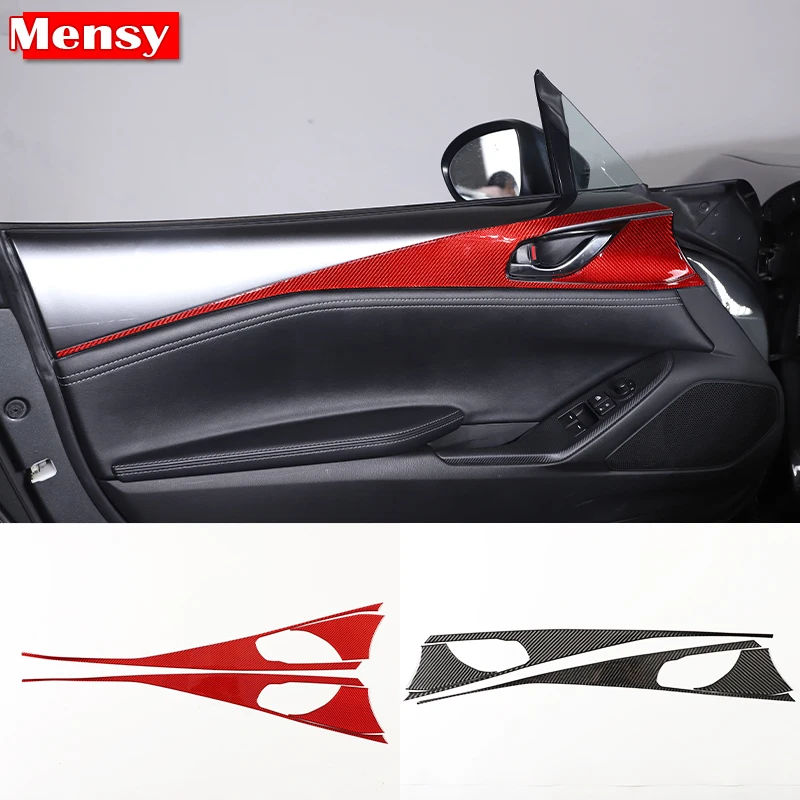 

Car Inner Door Handle Frame Sticker Decoration Cover for Mazda MX-5 2016-2023 Soft Carbon Fiber Car Accessories