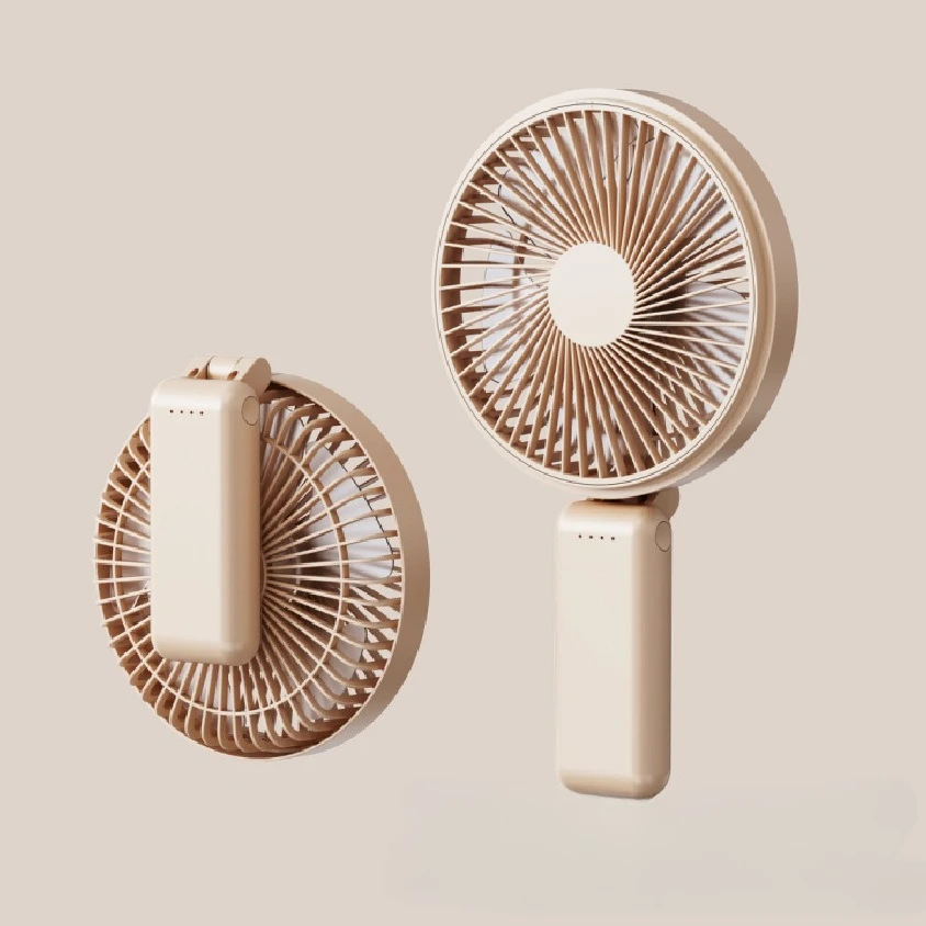 Outdoor Foldable Cooling Fan, Stepless Speed Adjustment, High Airflow Desktop Handheld Device