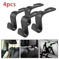 4pcs Car Seat Headrest Hook For Auto Back Seat Organizer Hanger Storage Holder For Handbag Purse Bags Clothes Coats