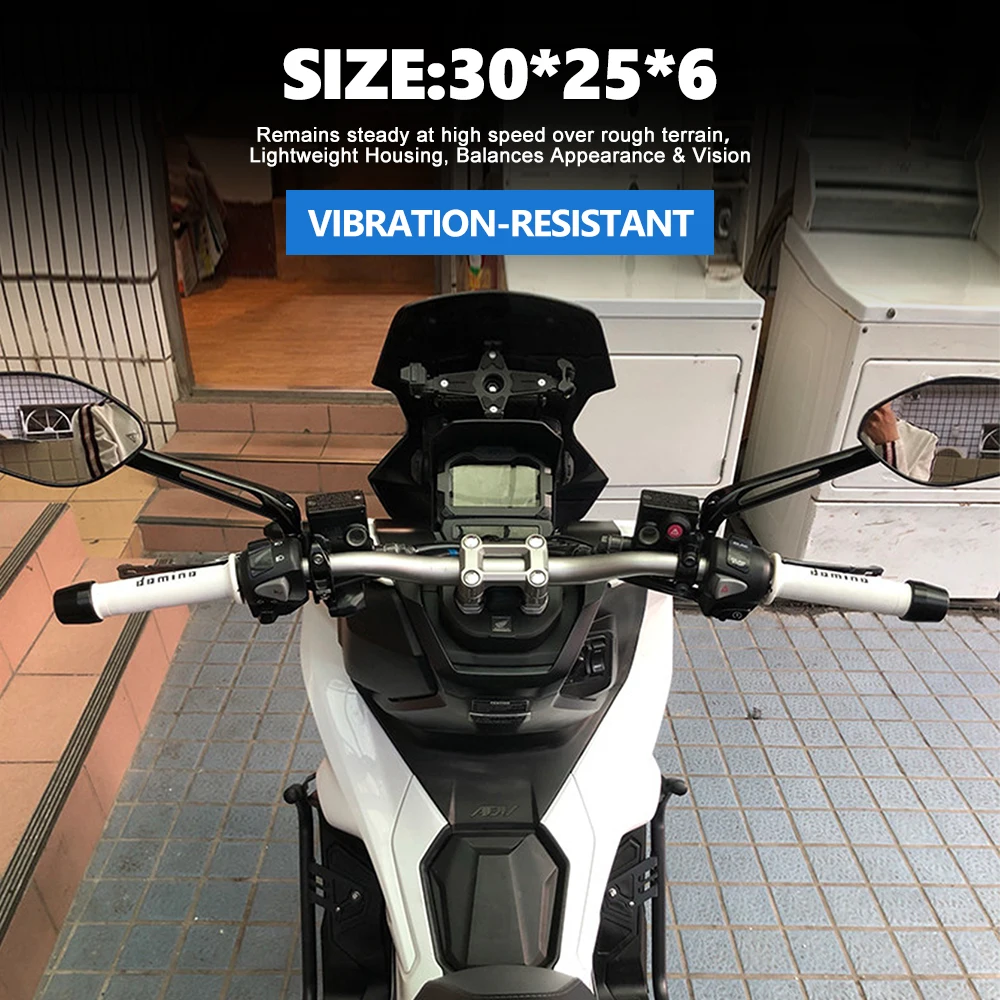 Universal Motorcycle Handlebar Bar Mirrors Clear CNC Aluminum Anti-reflective View Mirrors Balance Slider Motorcycle Rear View 2