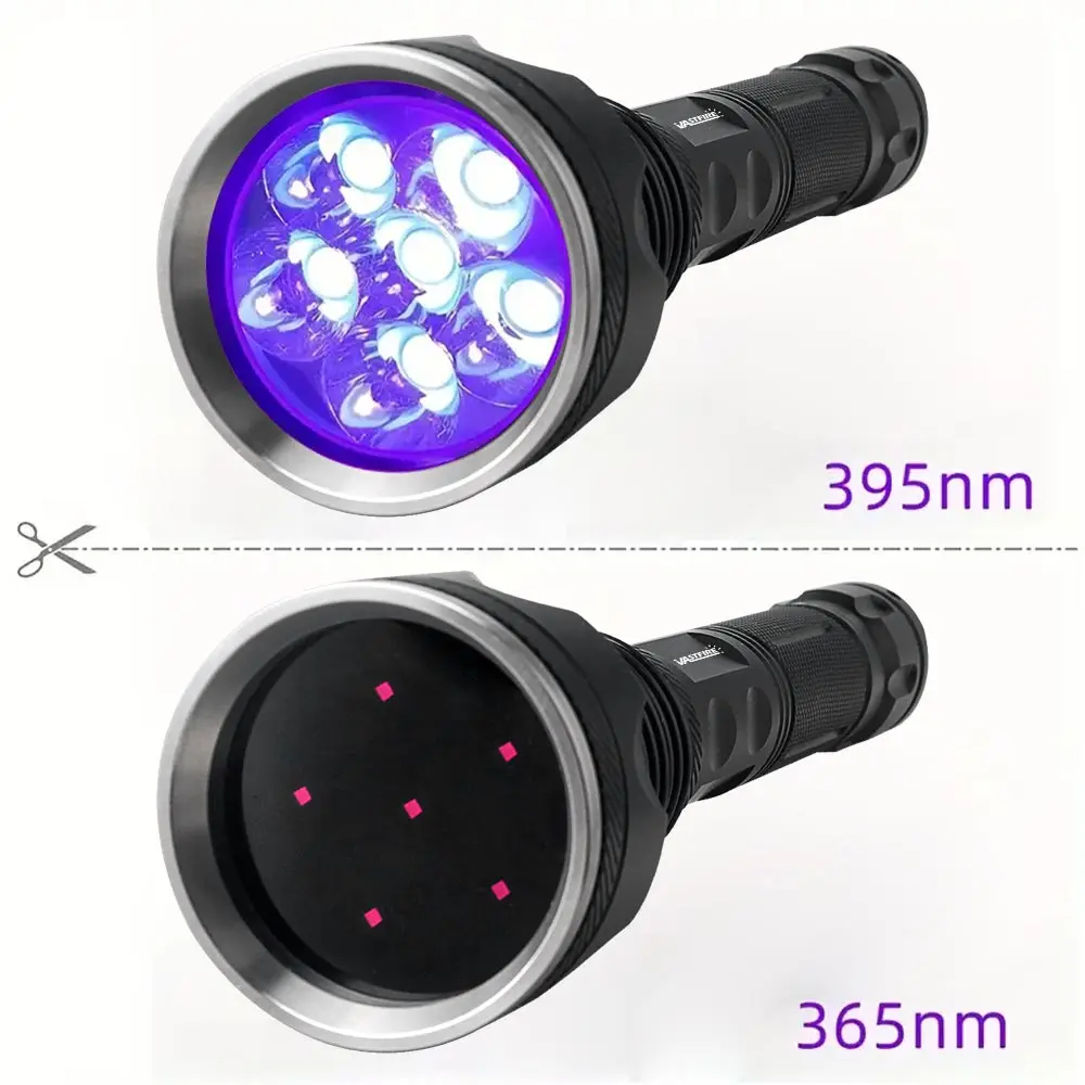 60W LED UV Flashlight Black Light 395NM/365NM Ultraviolet Torch Blacklight Detector for Dog Urine, Pet Stains and Bed Bug