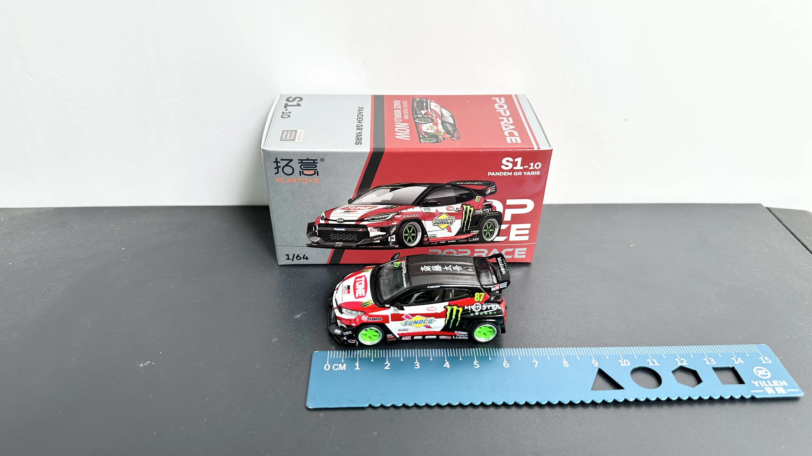 1:64 تويوتا، ياريس، موديل بانديم GR ياريس نموذج سباق، نموذج TOEIC POSRACE