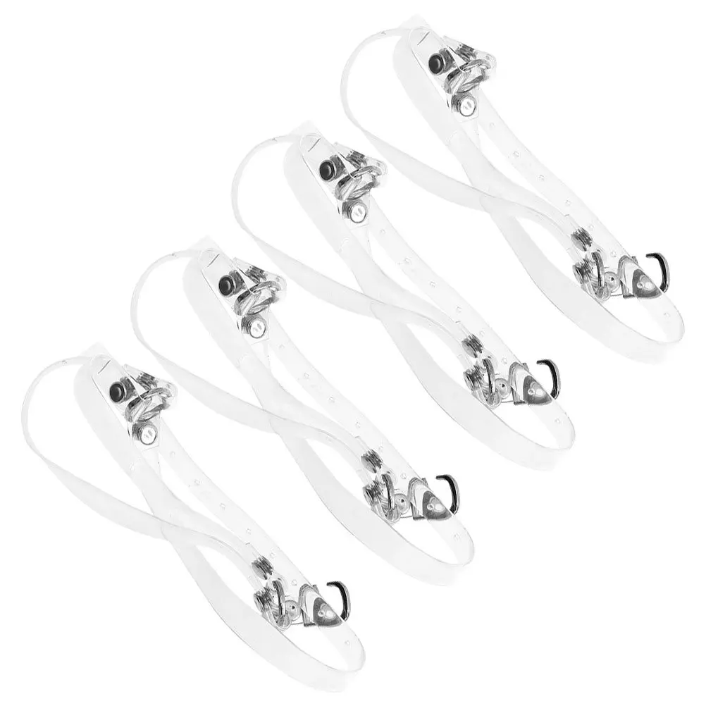 

4Pcs High Heel Shoe Straps Clear Anti-Loose Ankle Bands for Women Adjustable Tpu Metal Buckle Replacement Strap Fixing for Loose