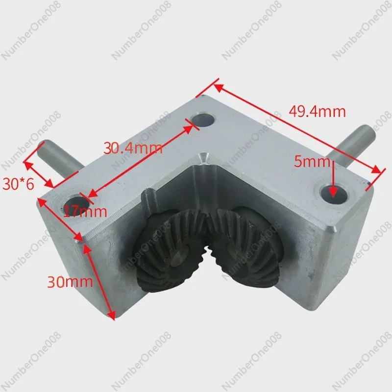 90 Degree Converter Speed Ratio 1:1 Small Spiral Umbrella Gear Box Right Angle Commutator Output Shaft 6mm