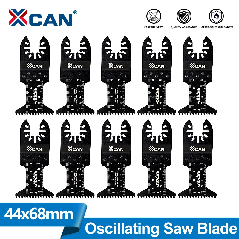 

XCAN 1/5/10/20 шт. осциллирующие пилы 44 мм, многофункциональные лезвия из высокоуглеродистой стали, быстросъемные для резки дерева, металла, пластика
